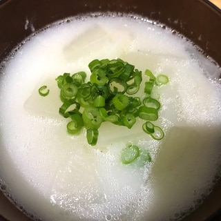 長芋と大根の中華風ミルクスープ